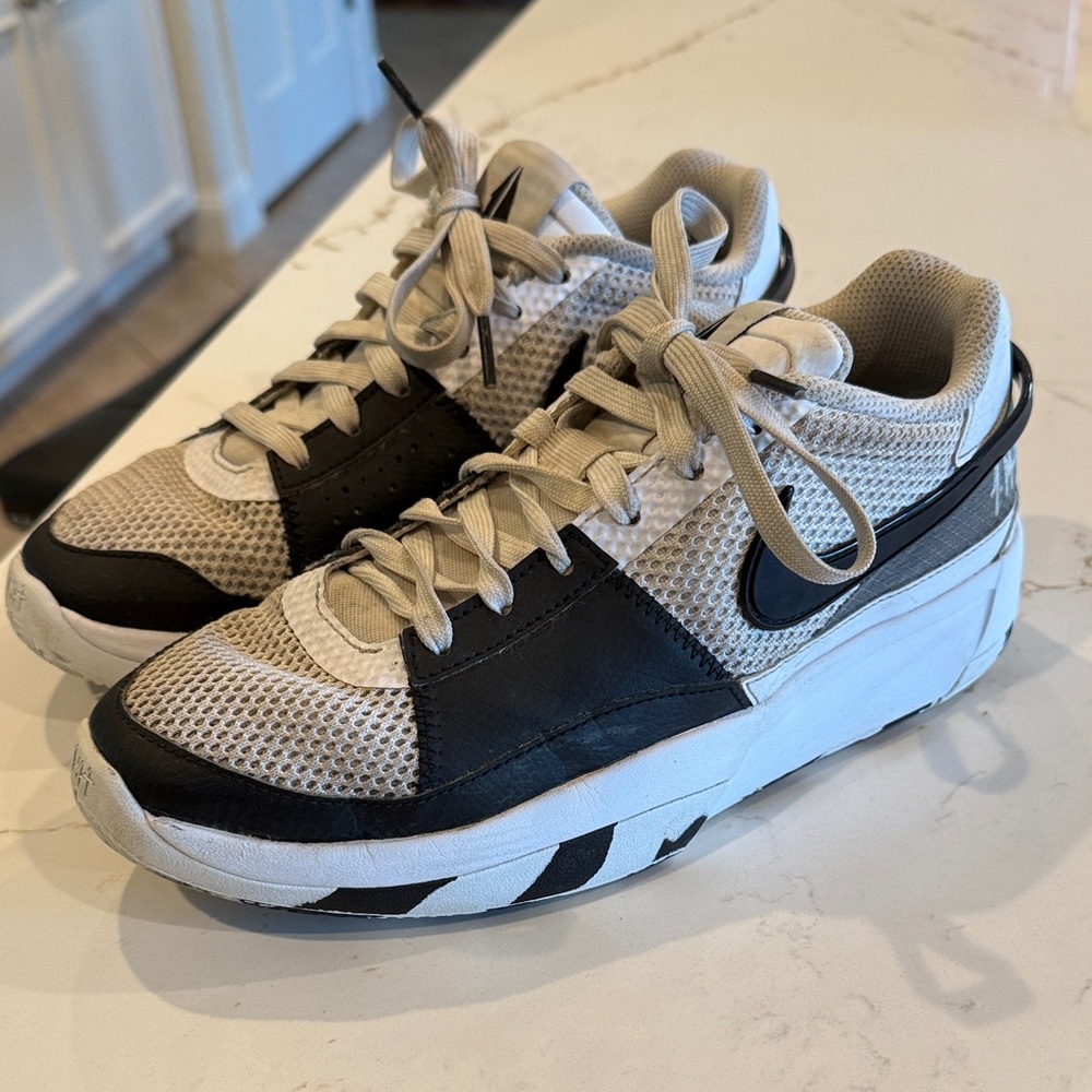 Nike Ja Morant One Kids Black and White Sneakers 6Y